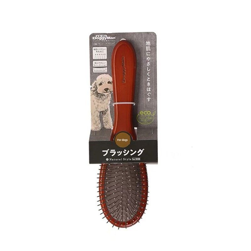 

Japanese Doggy Man Dog Cat Long Handle Steel Needle Comb Beauty Knot Pulling Comb Does Not Hurt Skin Pet Supplies Medium