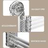 180°Rotating Suction Cup Towel Rack Multi-pole Toilet Towel Rod Clothes Hanger  for Kitchen