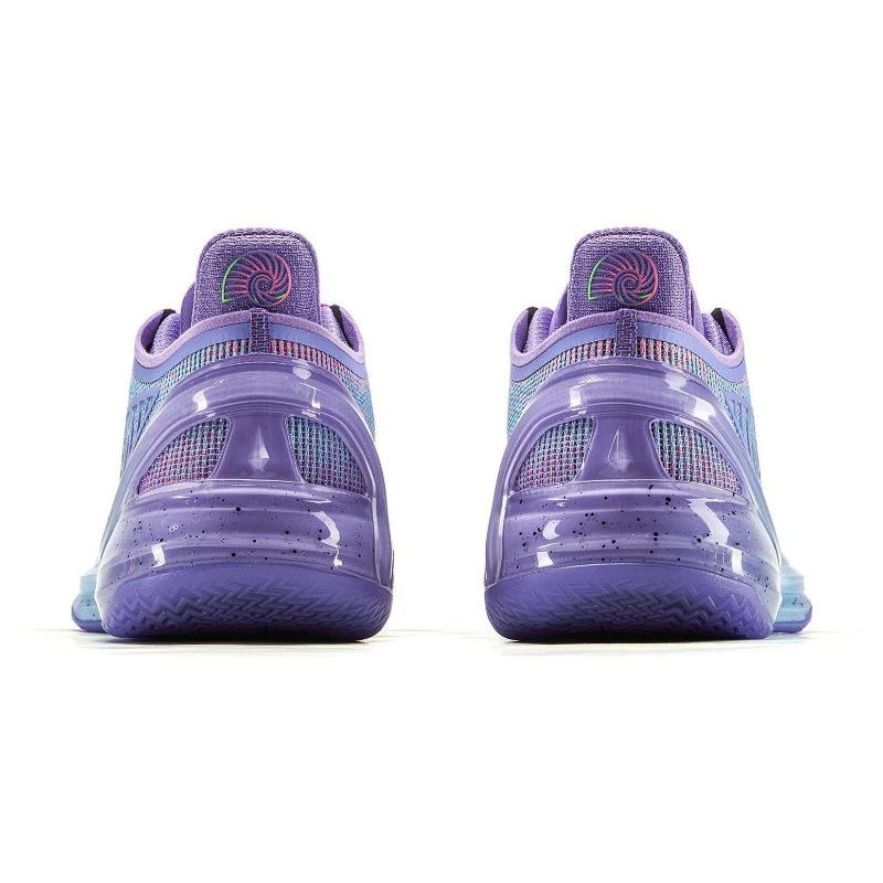 LiNing Liren 4 V2 Ammonite men low-top performance basketball shoes blue purple with BOOM cushioning technology ABAU037-9