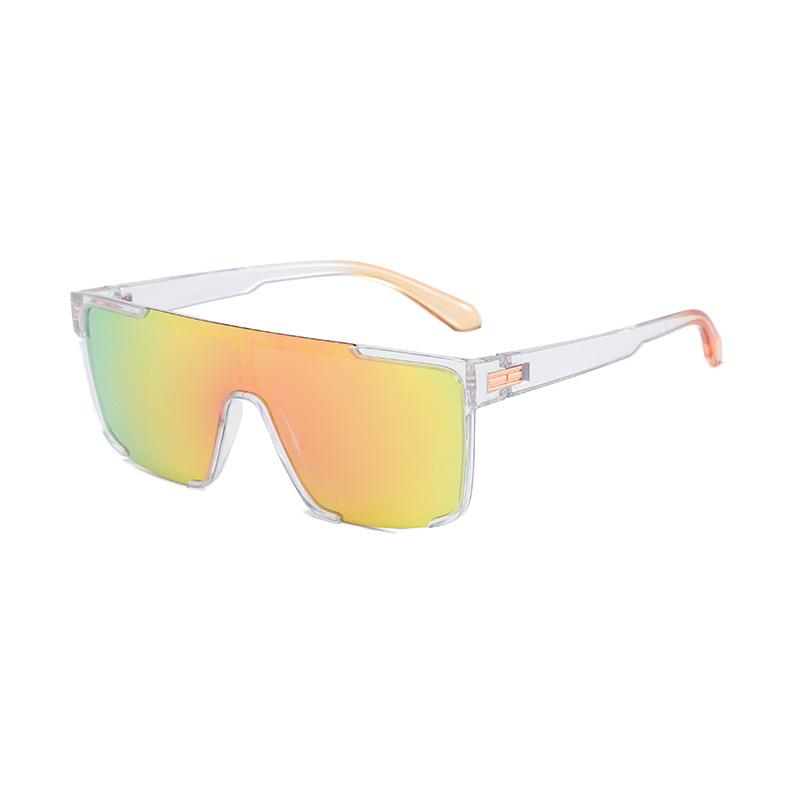 European and American One-piece Windproof Glasses, Colorful Men's and Women's Sunglasses, Sports Sunglasses, Trendy Cycling Sunglasses