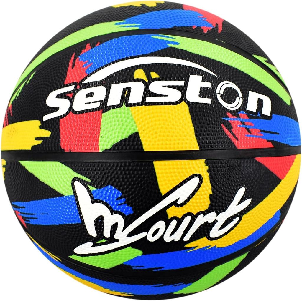 Senston Basketball Size Basketball for Adults and with Pump 7, Indoor/Outdoor Youth,