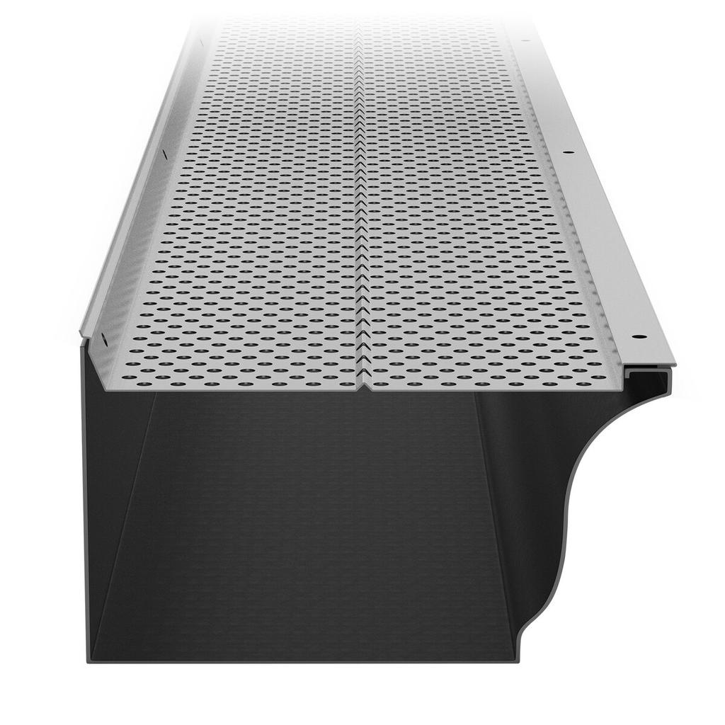 Gutter Guard, 152mm Width, Aluminum Leaf Filter DIY Gutter Cover, 26 PCS 264cm Total Length, 4mm Hole Diameter & 0.5mm Thick Raptor Gutter Guards Fits