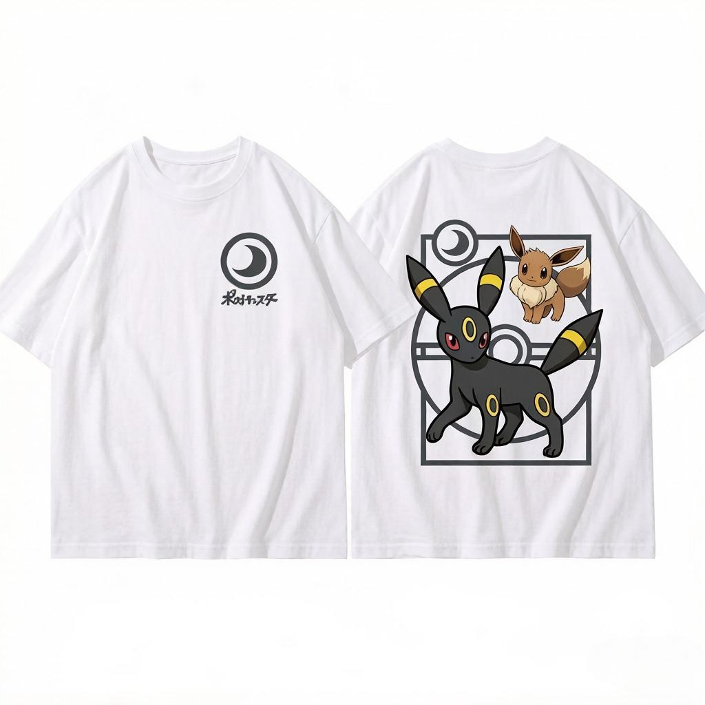 Pokémon Pichu Evolution Printed Pure Cotton Tshirt for Unisex and Women SpringSummer New Collection Fashion Short Sleeved Shirt