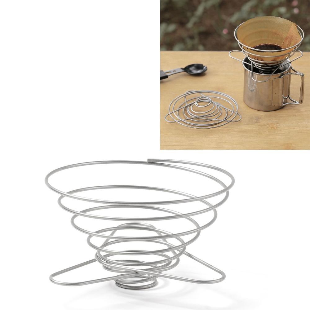Stainless Steel Coffee Filter Cup Holder Folding Coffee Filter Cup  Home Use