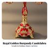 Five-Arm Candelabra Elegant Zinc Alloy Candlestick with Four Feet