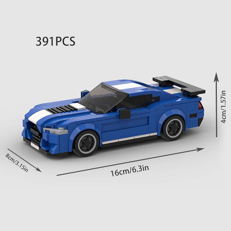 

Гарячий Розпродаж Міський Автомобіль Синій Транспортний Засіб Гонщик MOC GT500 Спортивний Конструктор Цеглинки Класична Модель Перегонів Дитячі Іграшки Подарунок