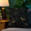 Happy Halloween Bat Printed Cushion Cover Living Room Home Office Decoration Cushion Cover Festival Decoration