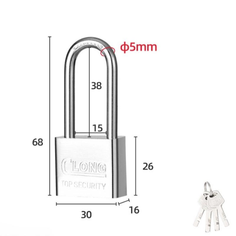 Padlock Unlock Anti-theft Lock Waterproof And Rust-proof Lock Door Lock Household Small Lock Rainproof Heavy Duty Long Shackle