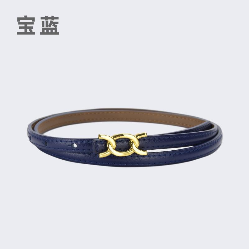 Vier Jahreszeiten Verfügbar Neuer Damen Dünner Gürtel Dekoration Anzug Mantel Mit Kleid, Rindsleder Dünner Gürtel Schlicht Und Modisch