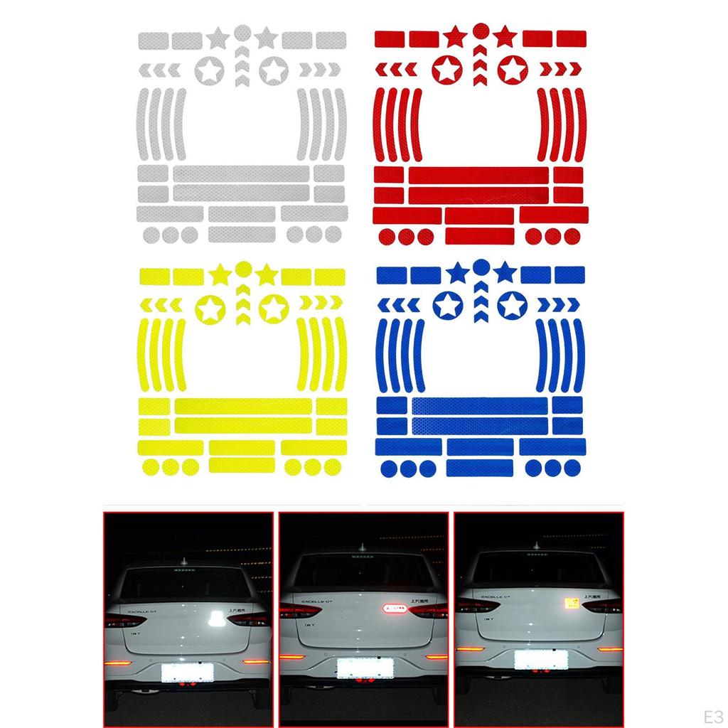 Reflective Safety Stickers for Bicycles and Motorcycles - Enhance Visibility at Night