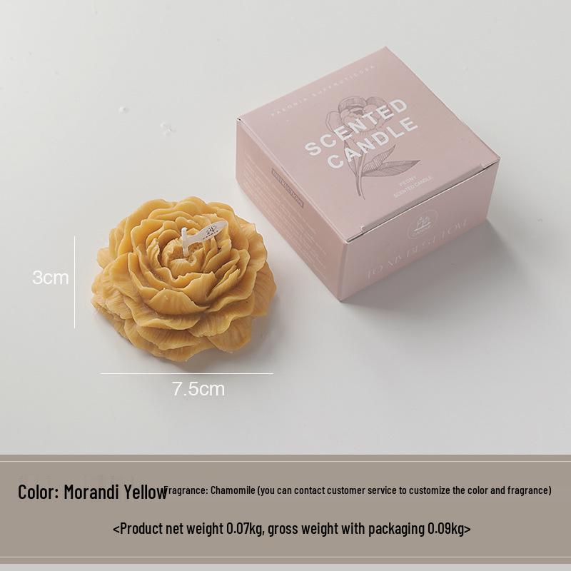 Peony Flower Candle Ornament - Scented Gift for Teacher's Day