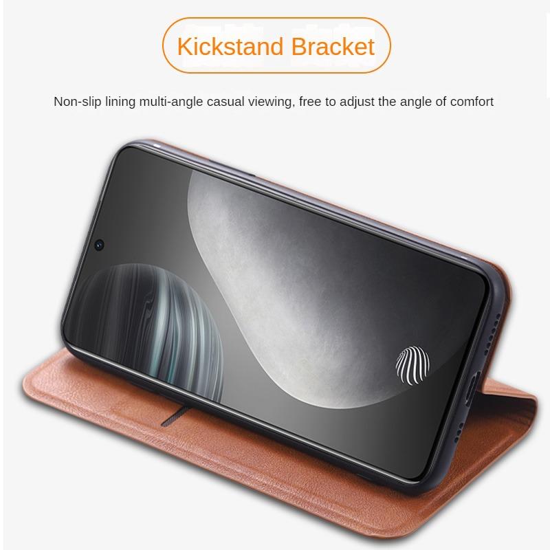 High Quality Leather Wallet Card Slot Phone Case for Xiaomi Poco F8 Ultra F8 Pro Magnetic Flip Kickstand Camera Protect Shockproof Cover Funda