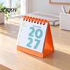 2027 Desktop Calendar Mini Desk Calendar, Spiral Bound Standing Flip Monthy Schedule Planner Small for Home Office