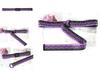 Hip Hop Purple Flame Canvas Belt With Smooth Iron Buckle For Men