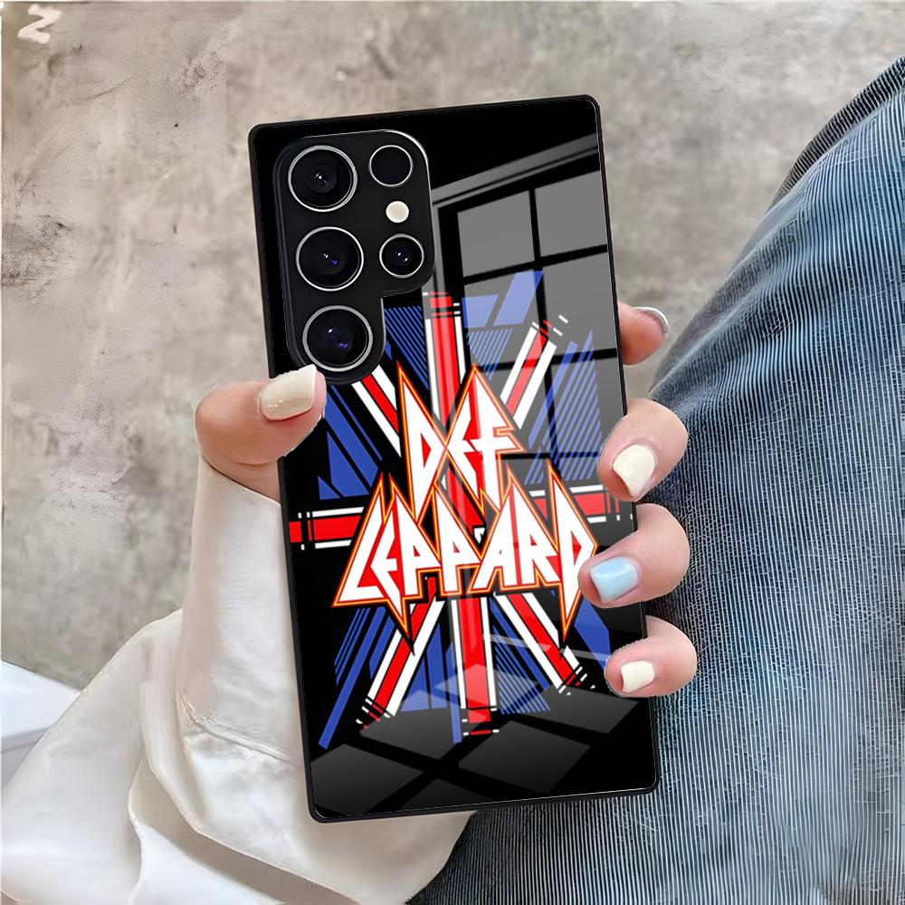 D-Def Leppard Band Phone Case For Samsung S26 S25 Plus S20 S20 Plus S22 Ultra S23 FE S21 Plus S21 Ultra Glass Cover