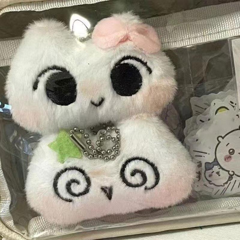 Cute Cartoon Plush Dizzy Cat Keychain Cartoon Dizzy Cat Plush Keychain Adornment Comfortable Feel Stylish Bag Ornament