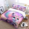 Dreamlike Fox With Glowing Sparkles Duvet Cover Set With 3D Printing Design Soft Polyester Bedding Set All-Season Comfort