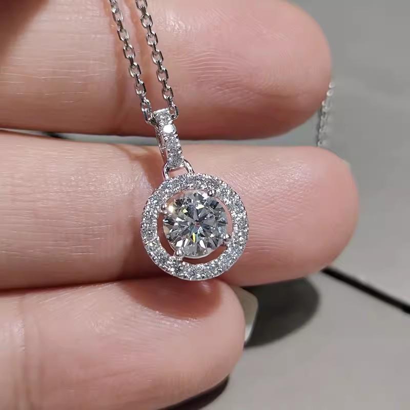 Xiaomi Huitan Classic Round CZ Pendant Necklace for Women Simple and Luxury Female Accessories Wedding Party Temperament Jewelry