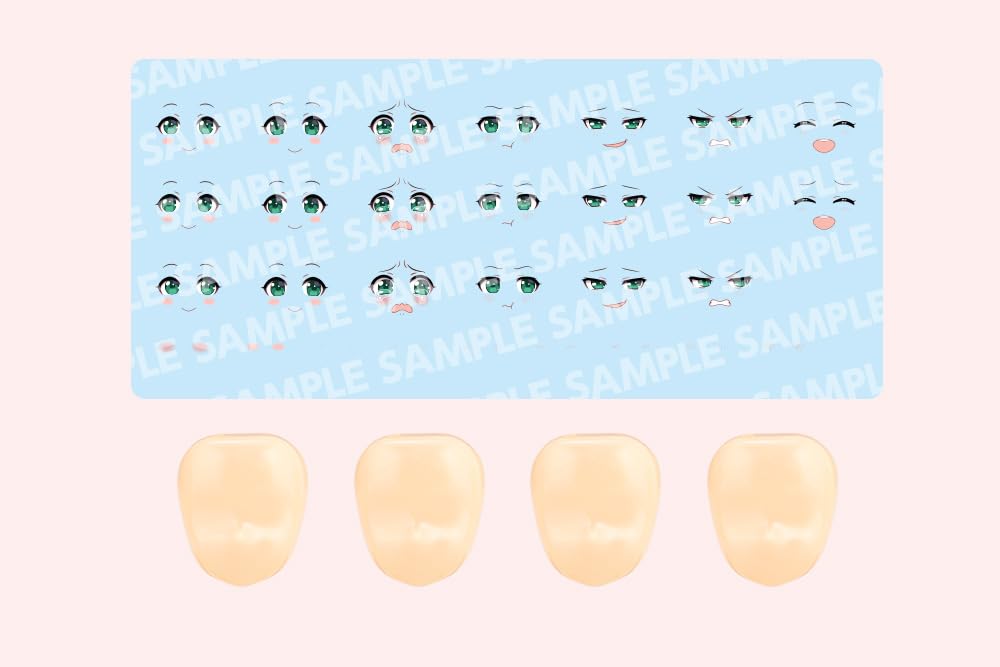 Kotobukiya Sousai Shojo Teien Sada prispôsobiteľných nálepiek na tvár Yen mierka plast 18mm vysoký & Vol.4 [Dizajn Morikura] 1/10 model, cca.