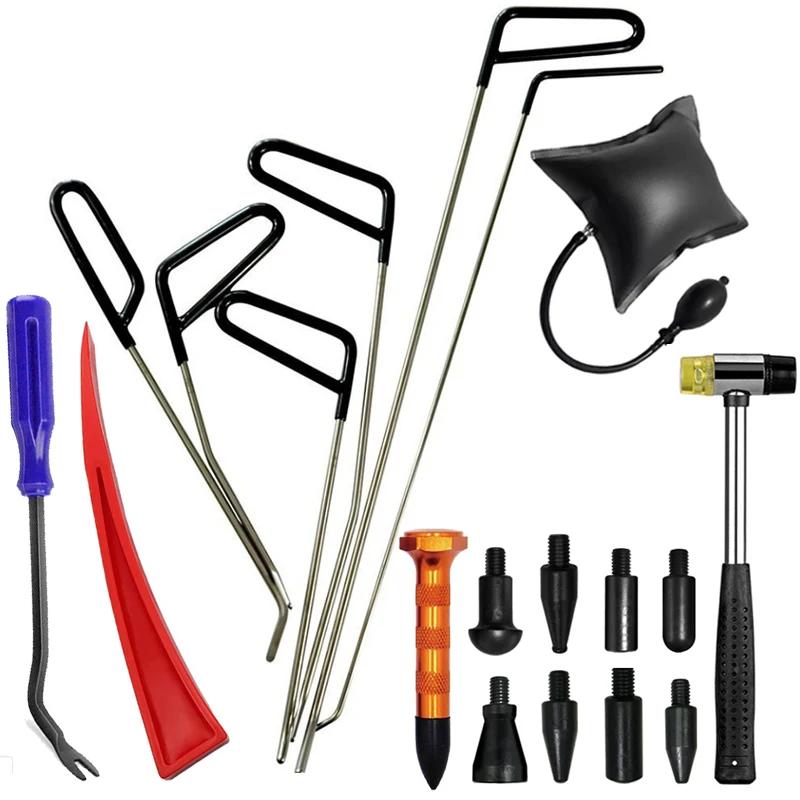 Professional Automotive Paintless Dent Removal Tools Door Dings Removal Crowbar Kit for Hail Damage Repair Rods Tools