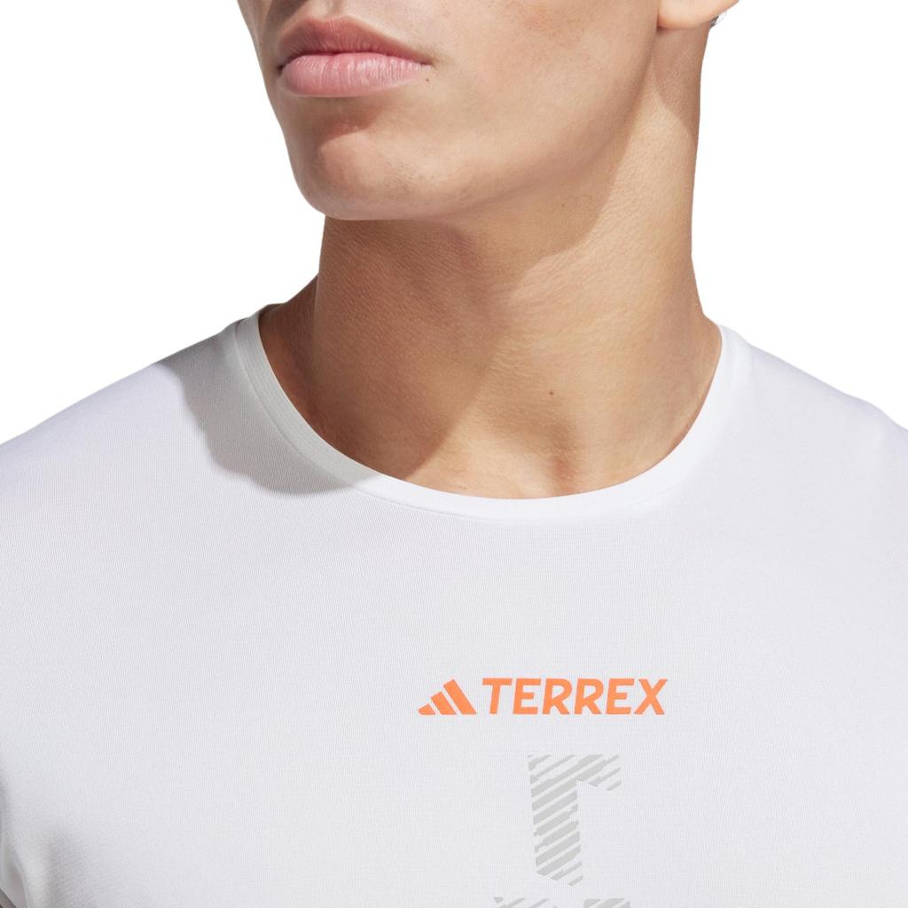 adidas Agravic Trailrunning-T-Shirt mit Alphabet-Print Herren Top Weiß HT9442
