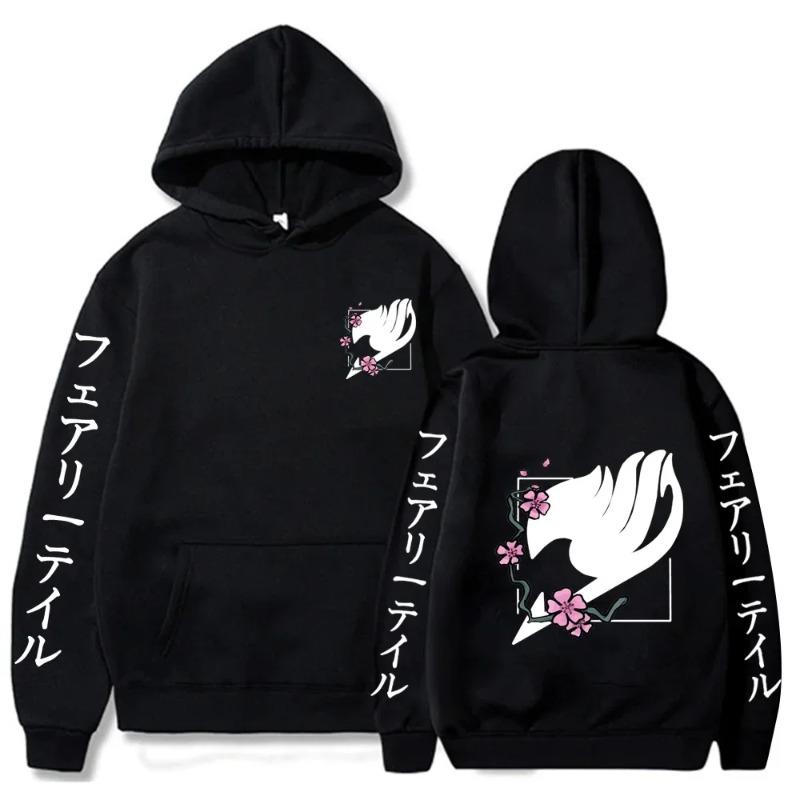 Anime Fairy Tail Clothes Autumn Fleece Manga Hoodies Casual Loose Sweatshirt Long Sleeve Streetwear Unisex Pullover