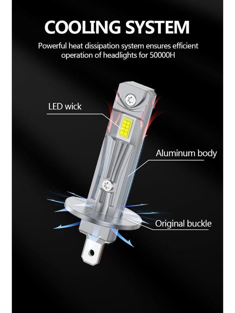 H1 3570 Mini LED Car Headlights - Direct Plug