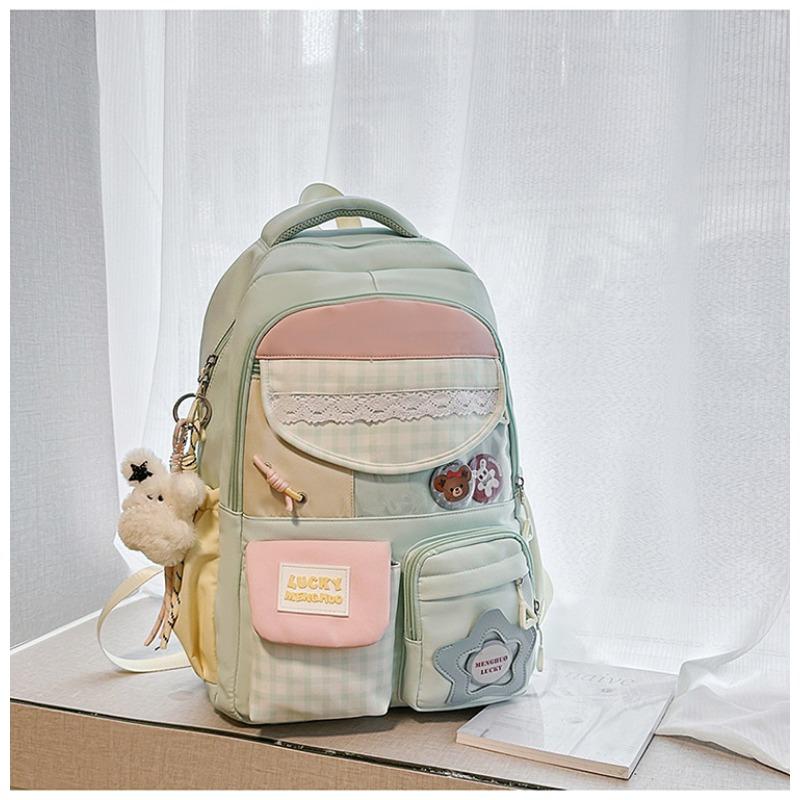 New High-value, Fresh and Sweet Candy-colored Backpack, Lightweight and Large-capacity Backpack for Junior High School Students