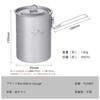 Boundless Voyage Titanium Cooker 900ml Suitable for Direct Folding Outdoor Camping Cooking with Storage Bag Mug, Flame, Lightweight, Compact, Handle,