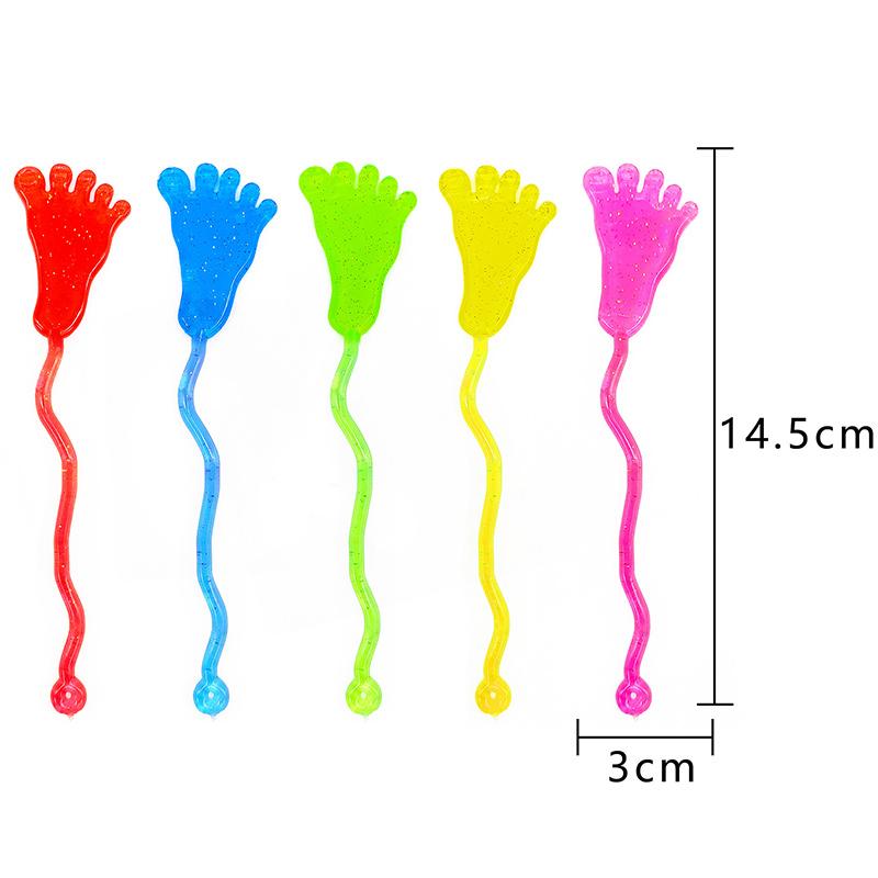 10/20/30pcs Sticky Hands  Feet Toy Elastic Squishy Slap Palm Foot Stress Relief Fidget for Kids Birthday Party Favor Supplies