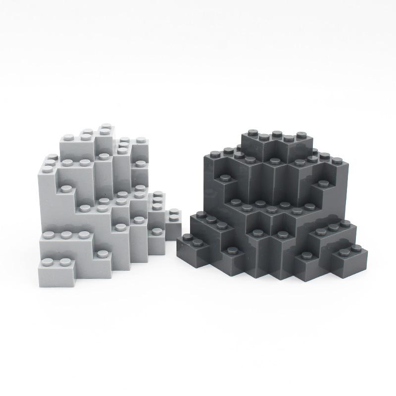 Kit de construction de panneau rocheux MOC: Briques de Pierre Créatives Montagne & Colline pour Rocaille de Jardin DIY ou Décor de Rue Urbaine