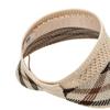 Daks Packable Brown Check Knit Sun Cap With Dd Metal Ornament