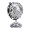 Roterande jordglob prydnad bord skrivbordsdekor legering 360 graders rotation hantverk S grå