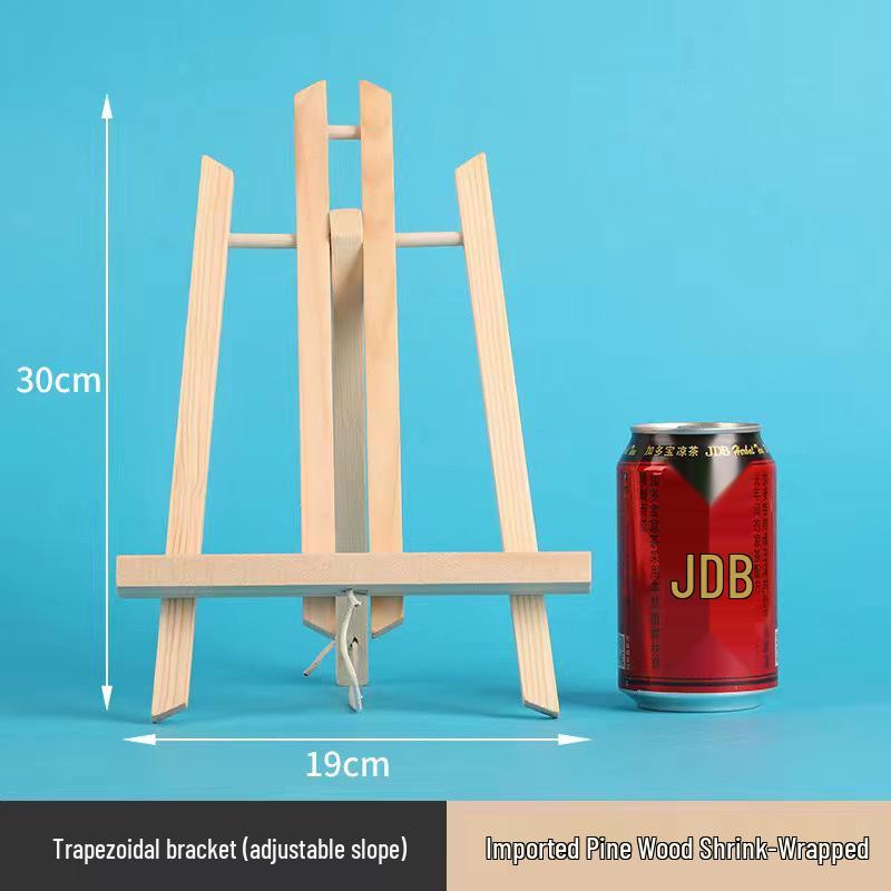 Children's Mini Folding Wooden Easel Tripod for Tabletop Art Display