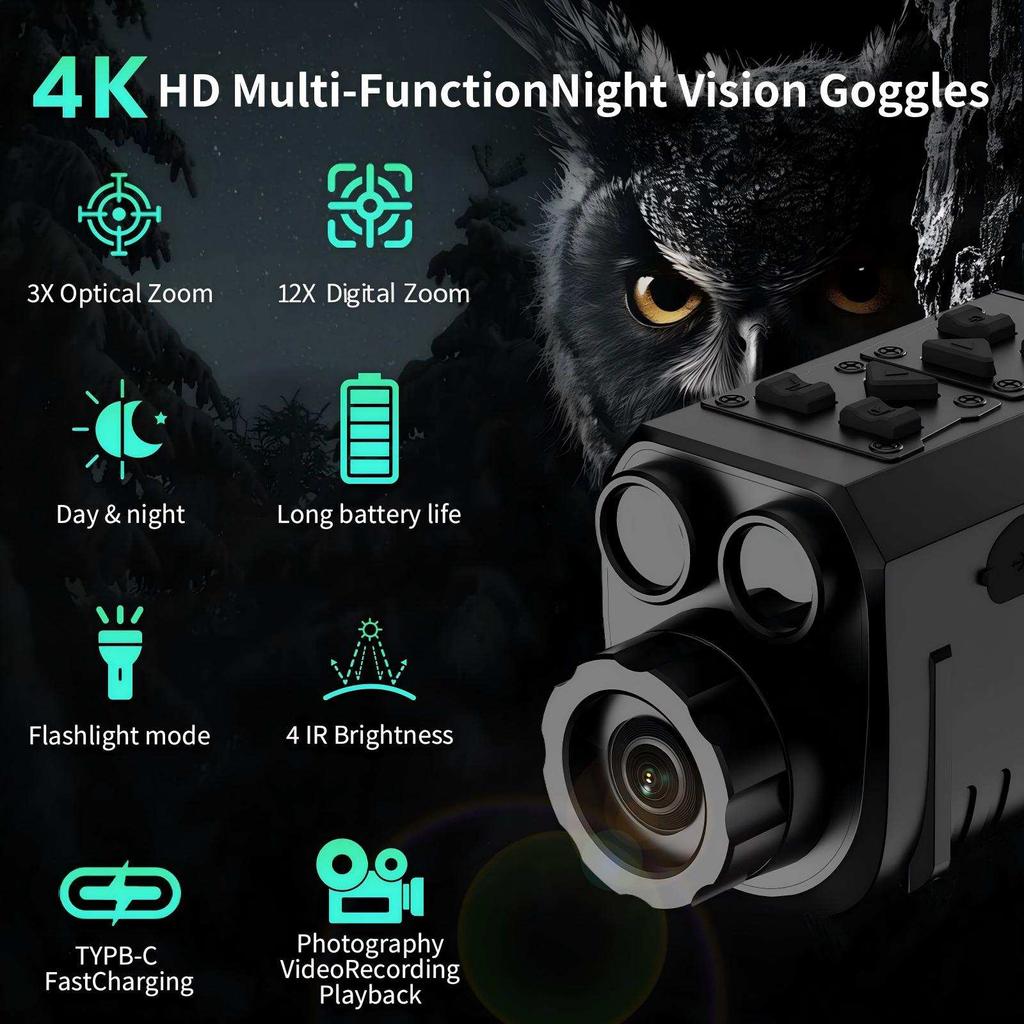 Source Factory New Single Tube Night Vision Infrared Portable Video HD High-power Cross-border Bird Watching Monocular Digital