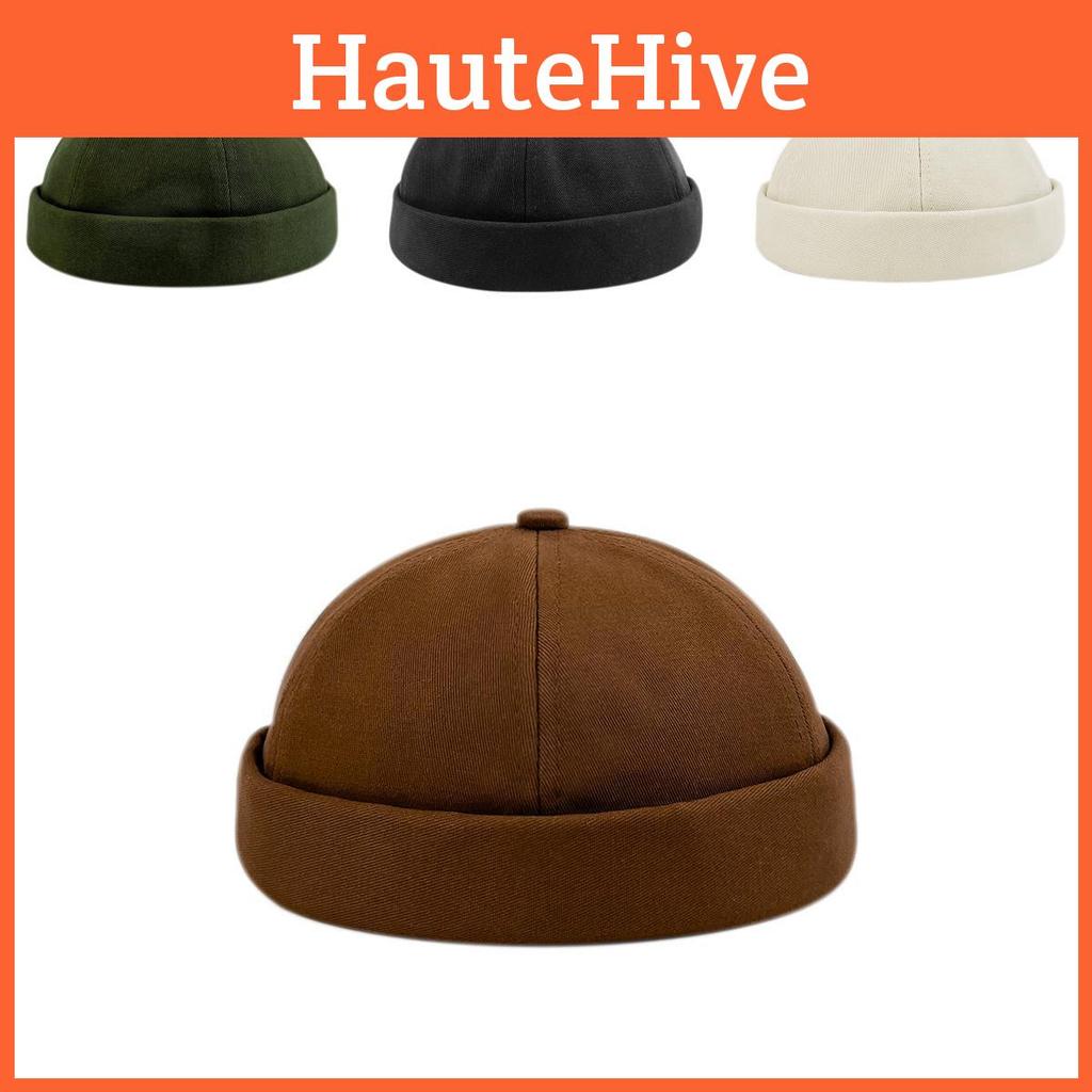 Melon Color Solid Peel Hat Warm Fashionable Adjustable Outdoor Cap Lightweight