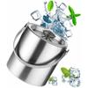 304 2L Stainless Steel Ice Bucket Portable Double Wall Insulated With Lid Hotel Wine Champagne Whiskey Beverage Beer Tools