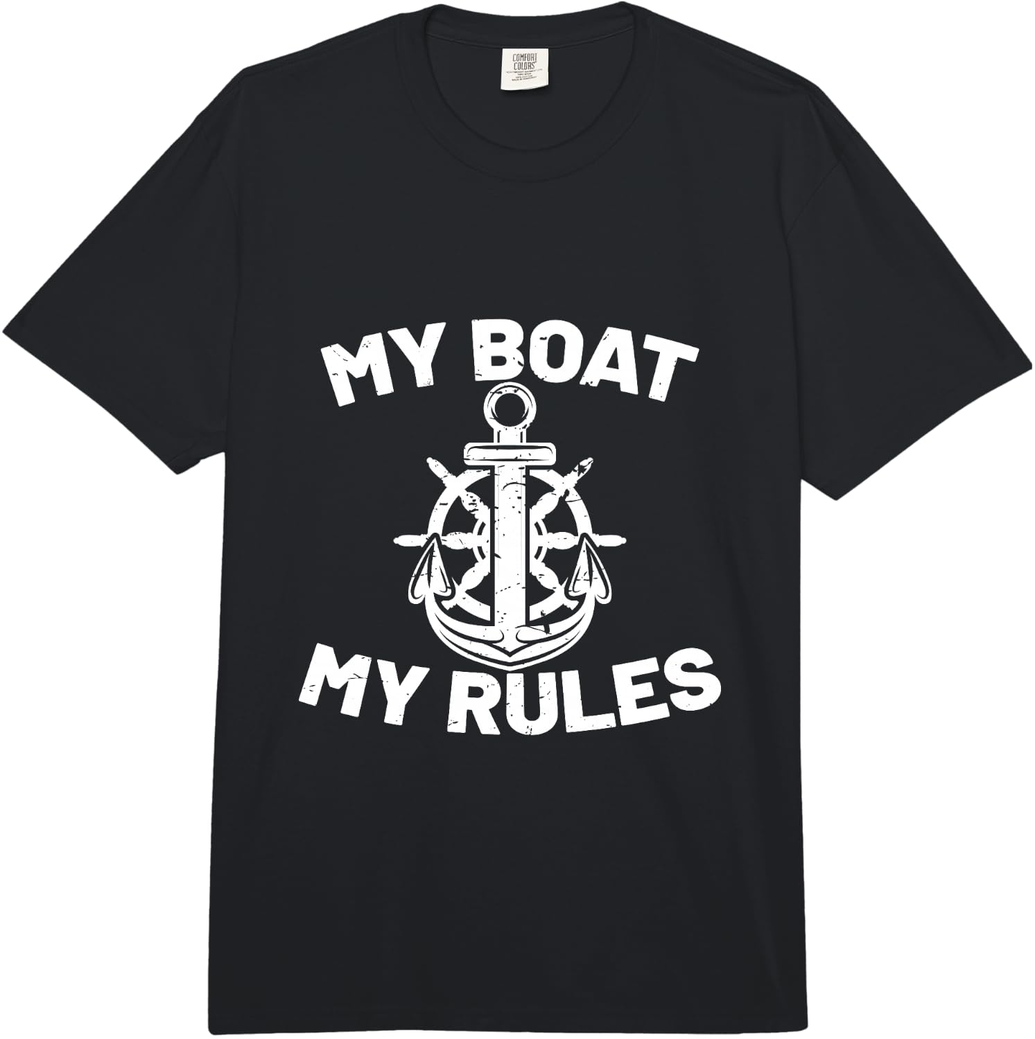 My Boat My Rules! Leisure Captain Fun Comfort Colors Adult Heavyweight Unisex T-Shirt M