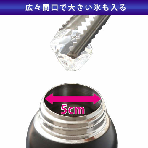 IRIS OHYAMA Kids' Sports Water Bottle, 1 Liter, Blue. Vacuum insulation keeps water cold for 6 hours! One-handed opening for direct drinking. Includes