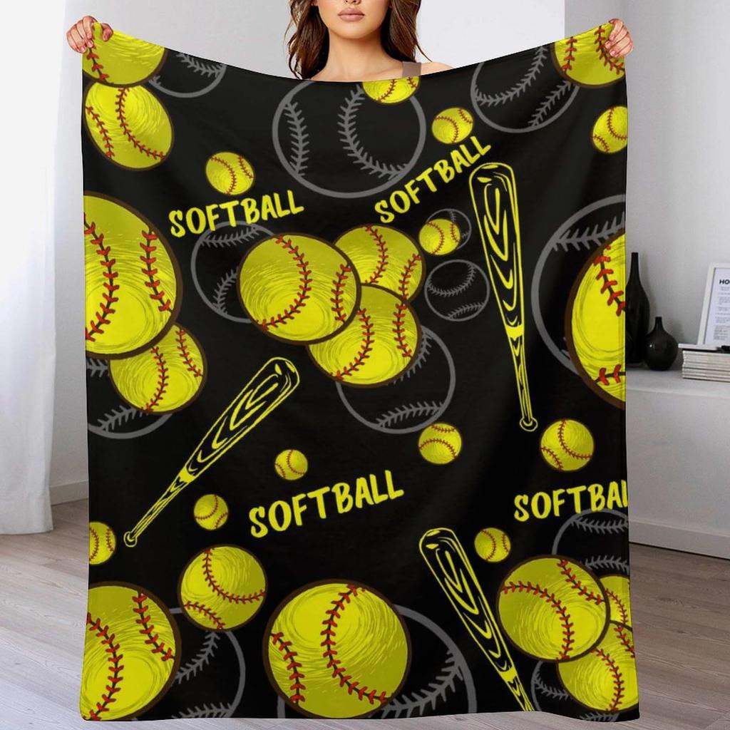 Sports enthusiast pattern Printed Blanket for Sofa Bed Travel Camping Living Room Office Conditioning Blanket