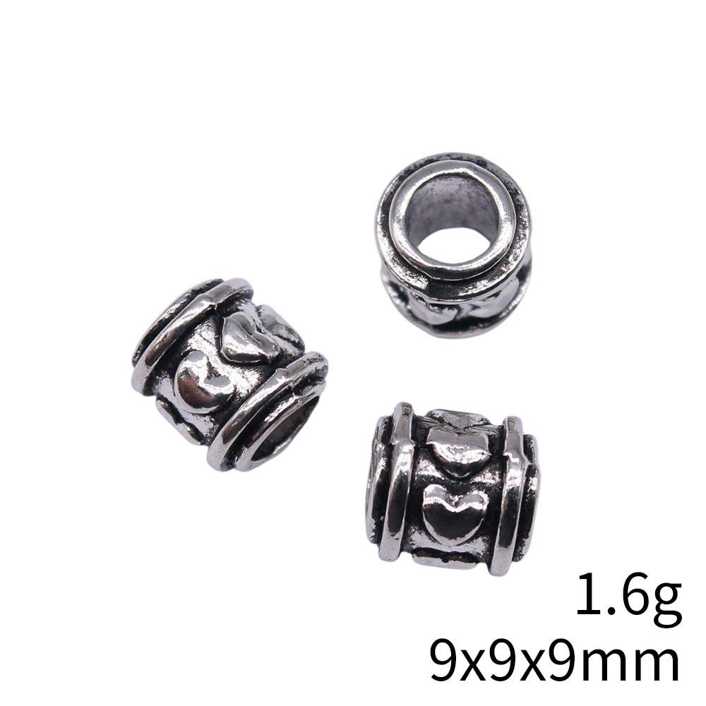 Bead Pendant Jewelry Findings Big Hole Beads Loose Spacer Accessories Parts Beads For Making Bracelets Women's Accessories