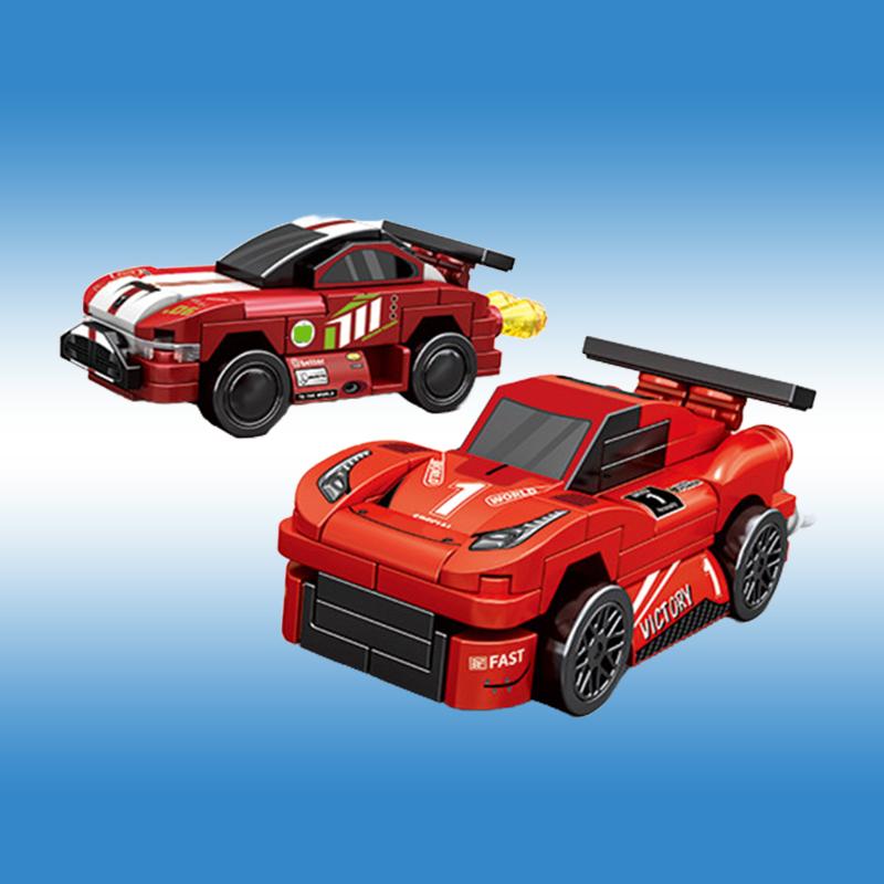 SEMBO 4IN1 Veicolo da Corsa Robot Mech Trasformabile Kit di Assemblaggio Blocchi da Costruzione Modelli di Auto Sportive MOC Giocattoli per Bambini Regali di Compleanno