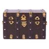 Brown Leather Wooden Box Case Vintage Case Box for 1/12 Miniature Home Decoration