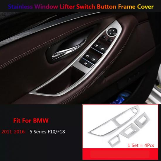 For BMW 5 F10 F11 Accessoris Interior Door Window Lift Switch Button Cover Trim