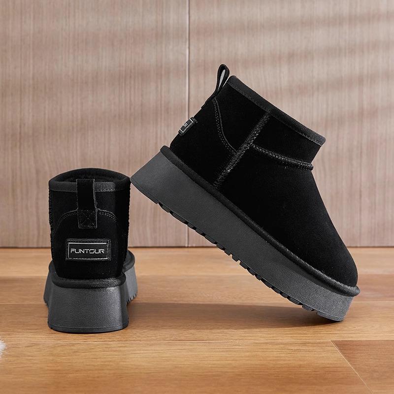 Модные зимние женские короткие плюшевые теплые зимние сапоги повседневная обувь новые — фото 7