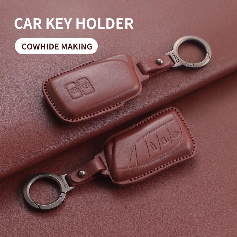 Top Layer Leather Car Key Case Cove Fob for Lexus NX GS RX IS ES GX LX RC 200 250 350 LS 450H 300H Car Keychain Accessories