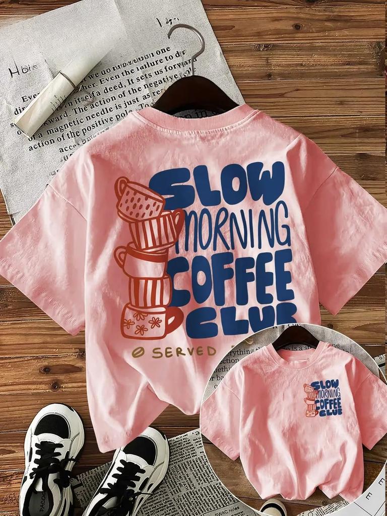 Graphic Coffee Lover Unisexs Retro Print Tshirt Harajuku Crew Neck Short Sleeve Top Vintage Shirt Tee