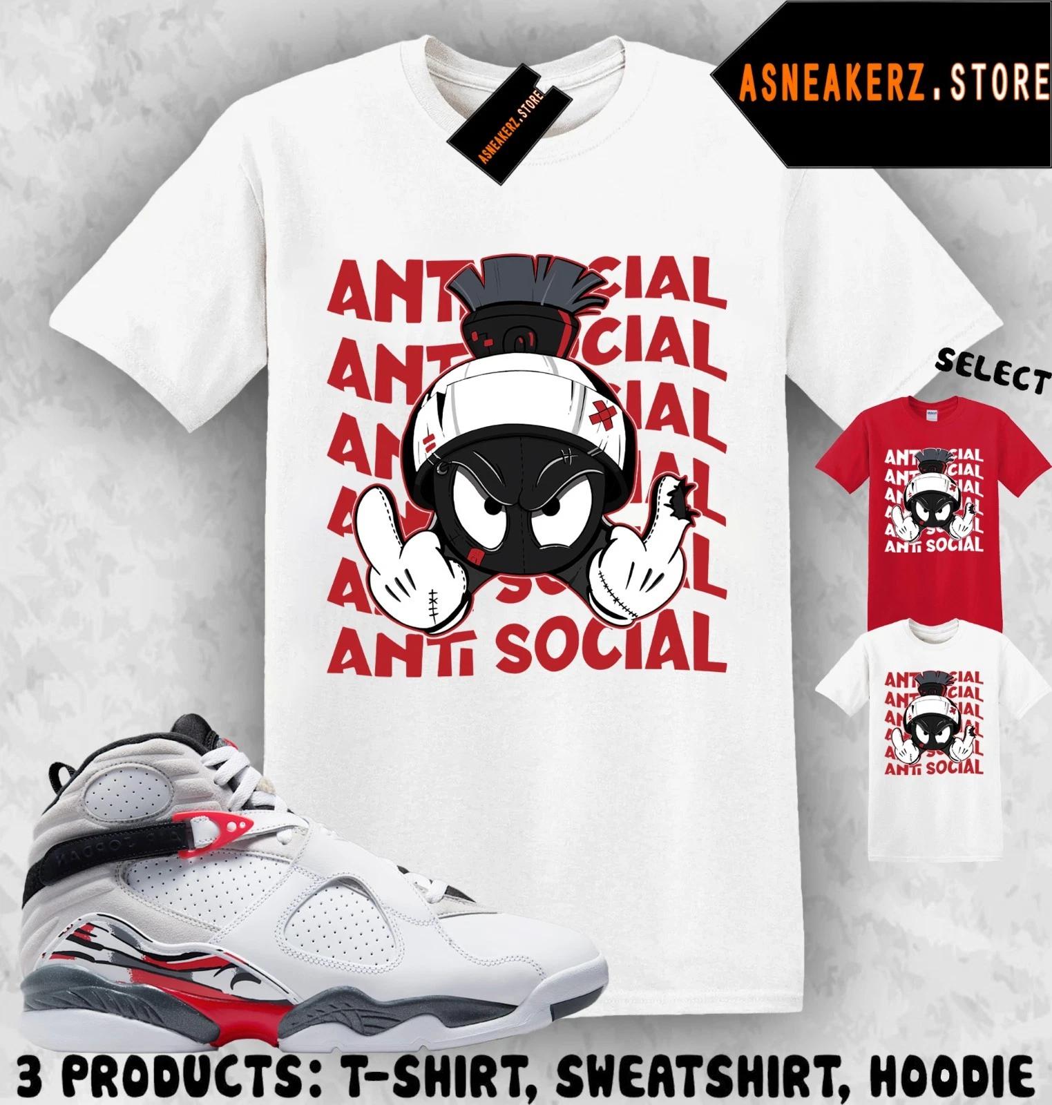 

Shirt Match AJ 8 Bugs Bunny 2025 Sneaker Matching Tee Anti Social Marvin T-Shirt 4XL