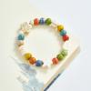 Retro Ethnic Stars Leaf Butterfly Flower Colorful Ceramic String Beads Bracelet Fashion Summer Beach for Women Cute Jewelry Gift