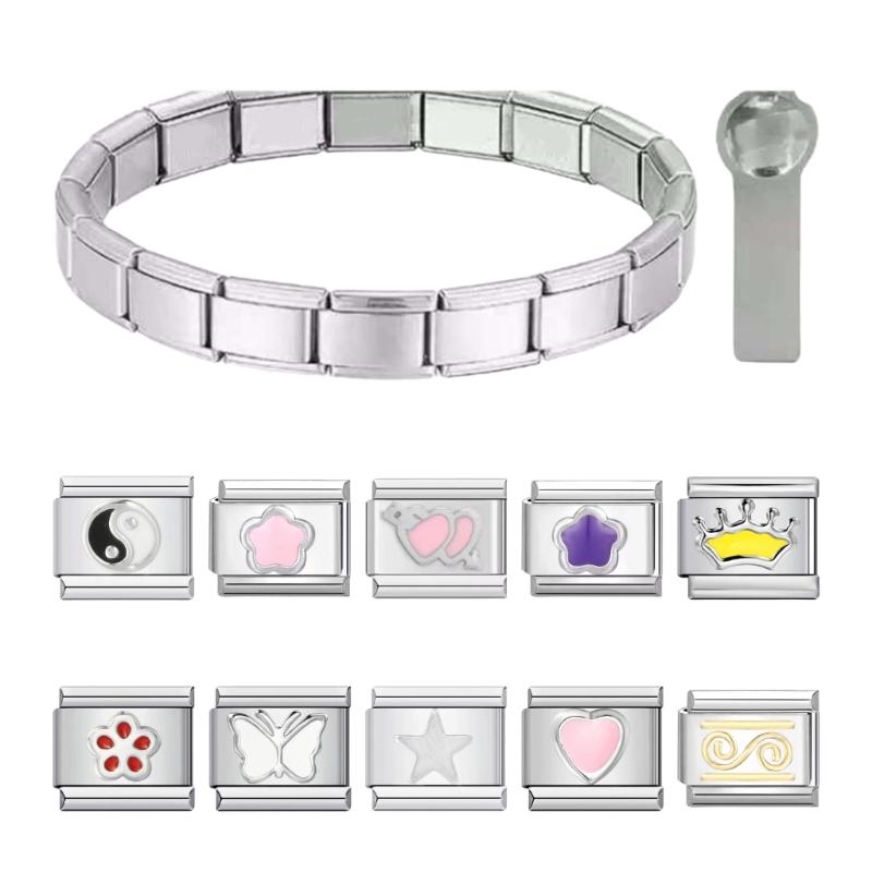 Sturdy 9mm Italian Charm Bracelet Stainless Steel Gold Silver Modules for Women Men Youth DIY Fashion Statement